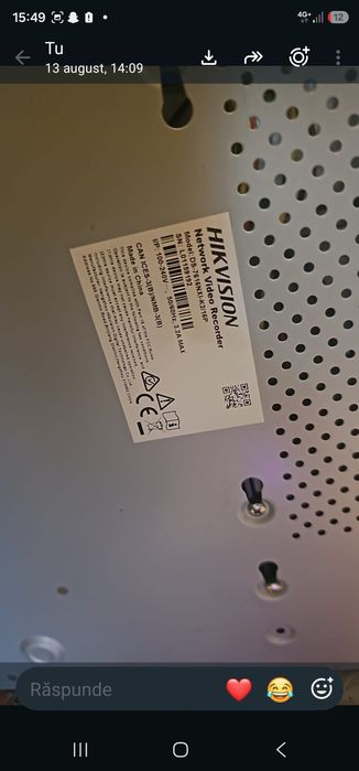 Nvr Hikvision POE IP 16 canale  camere ip supraveghere