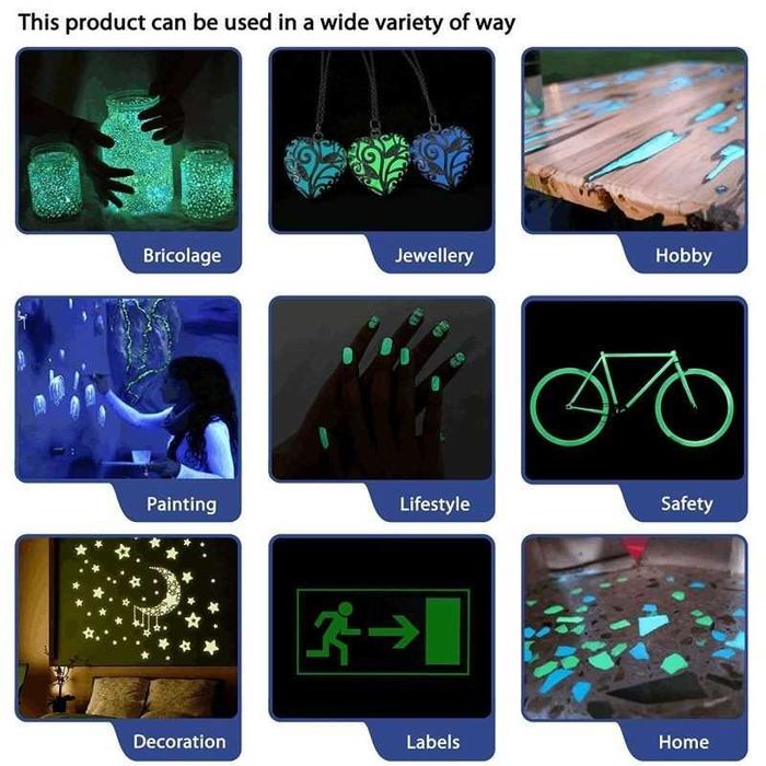 pigment pudra fosforescent pentru rasina/epoxy/ lacuri 100gr