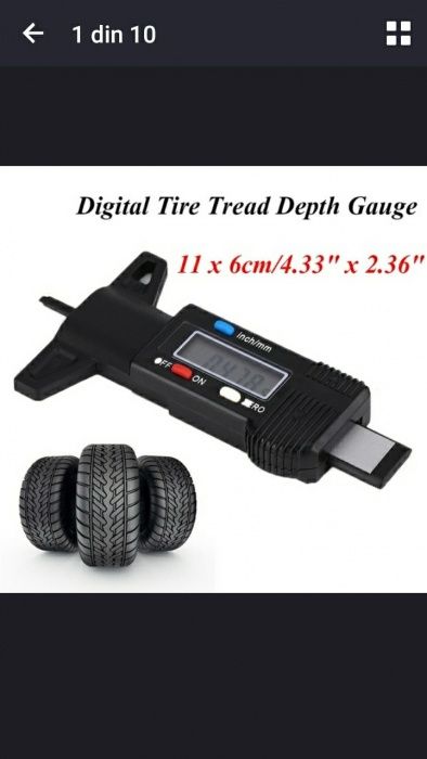 Subler digital masurare adancimii profilului anvelopei