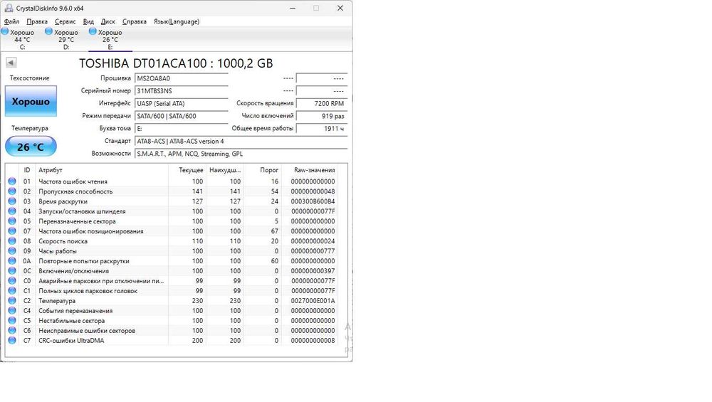 Внутренний жесткий диск на 1ТБ