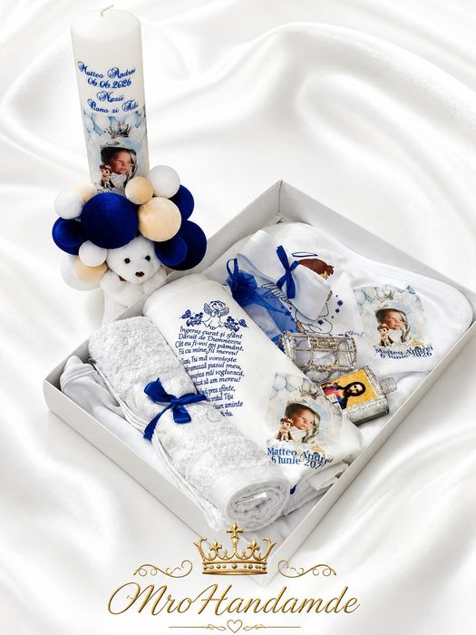 Set Lumânări nuntă și buchete Trusouri botez