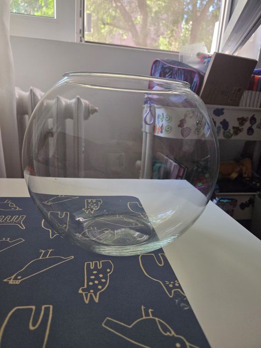 Bol sticla pentru pește beta, stare f buna