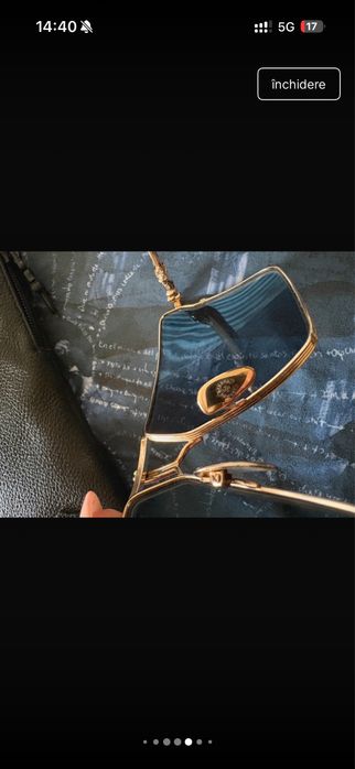 Ochelari de soare Chrome Hearts „Nipply” Gold Plated