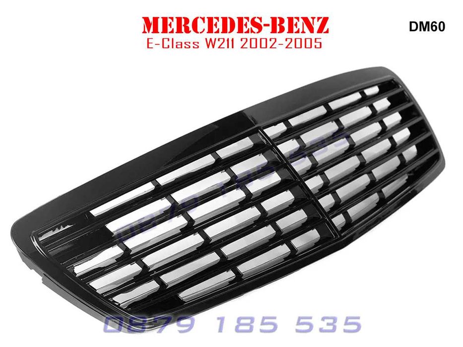 Предна черна решетка AMG Mercedes E W211 02-05г амг мерцедес е класа