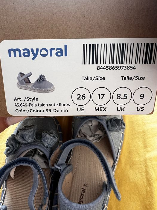 Нови детски еспадрили, Mayoral, 26 номер