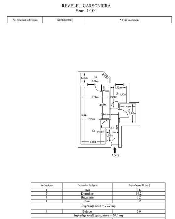 Garsonieră ultracentrală, etaj 2/7, balcon închis - AI Cuza