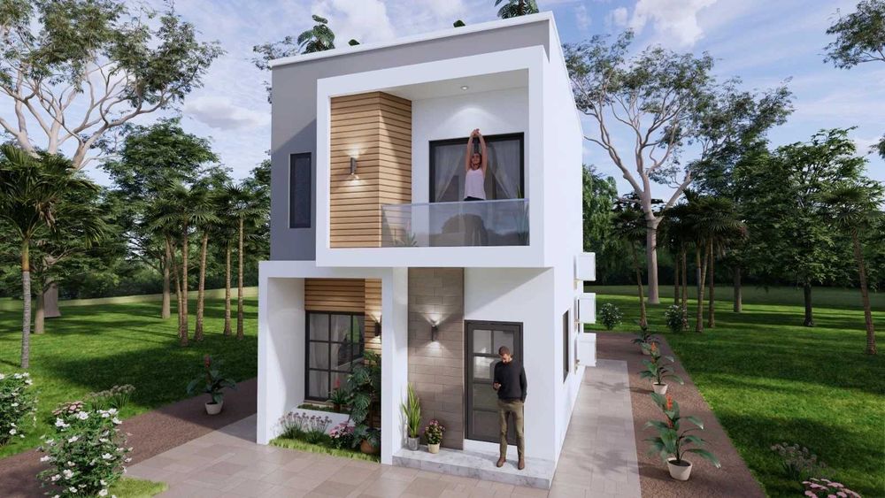 НА ИЗПЛАЩАНЕ - Двуетажна сглобяема къща с 2 спални, 70 кв. м