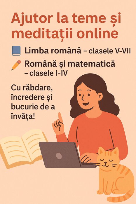 Ofer ajutor teme/meditații română pentru clasele 1-8