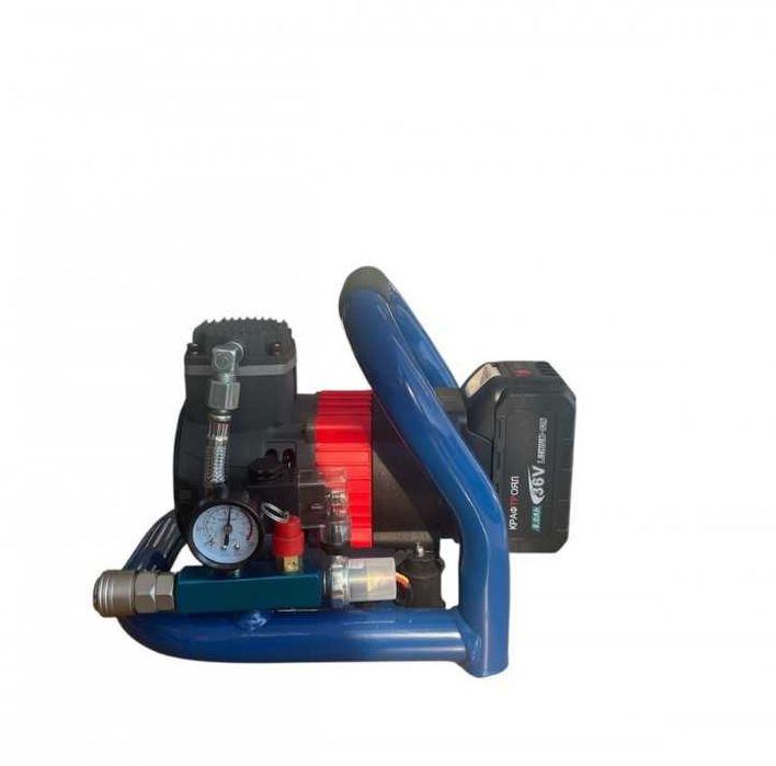 Аакумулаторен безчетков въздушен компресор с 2 батерии KraftTRoyal