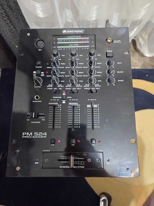 Mixer Audio Preamplificator Omnitronic PM-524 Pro-Mixer 3 Canale Phono Line Mic