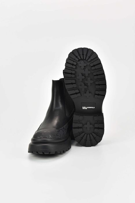 Дамски Боти Karl Lagerfeld BROOKE Mid Gore Boot 000 - Black Lthr Women