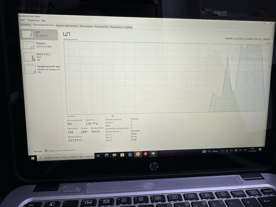 Ноутбук HP ElitBook сенсорный