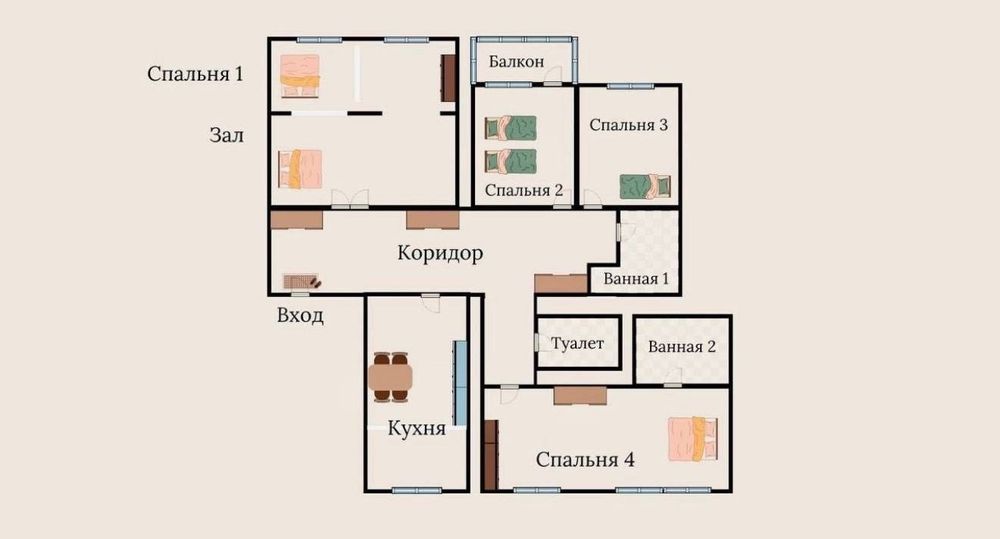 СРОЧНО! Продаётся квартира 182м²  ориентир метро Айбек