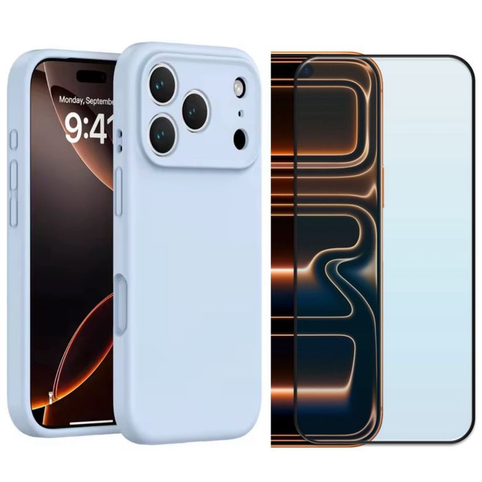 Husa Colorata Fina + Folie Sticla 11D/6D/Privacy Iphone 17/AIR/PRO/MAX