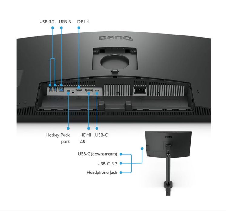 Monitor BenQ DesignVue PD2706UA  4K UHD P3 DisplayHDR 400 USB-C