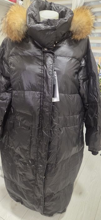 Ново зимно яке/шуба/естествен косъм и гъши пух