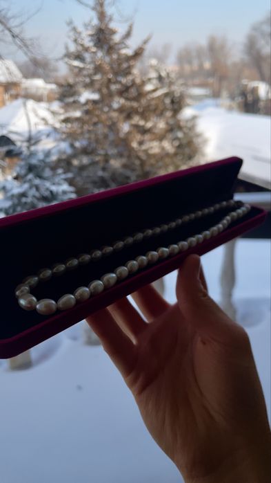 Ожерелье из натурального жемчуга