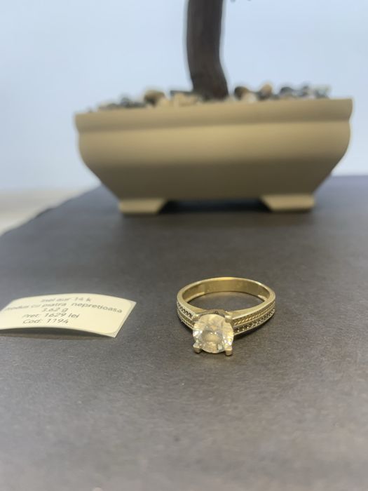 Inel aur 14 k certificat anpc