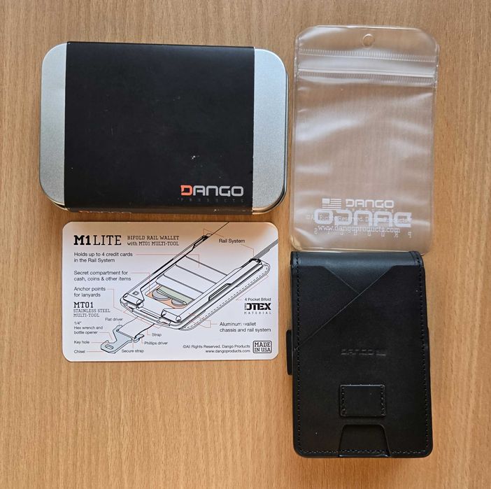 Portofel minimalist DANGO aluminiu | M1 LITE | US made | Nou