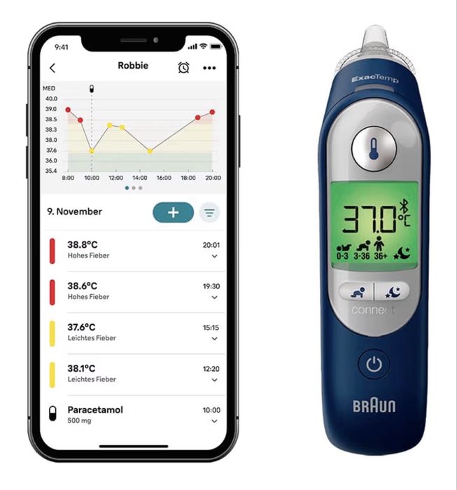 Braun ThermoScan 7+ детски/бебешки термометър 3 години гаранция