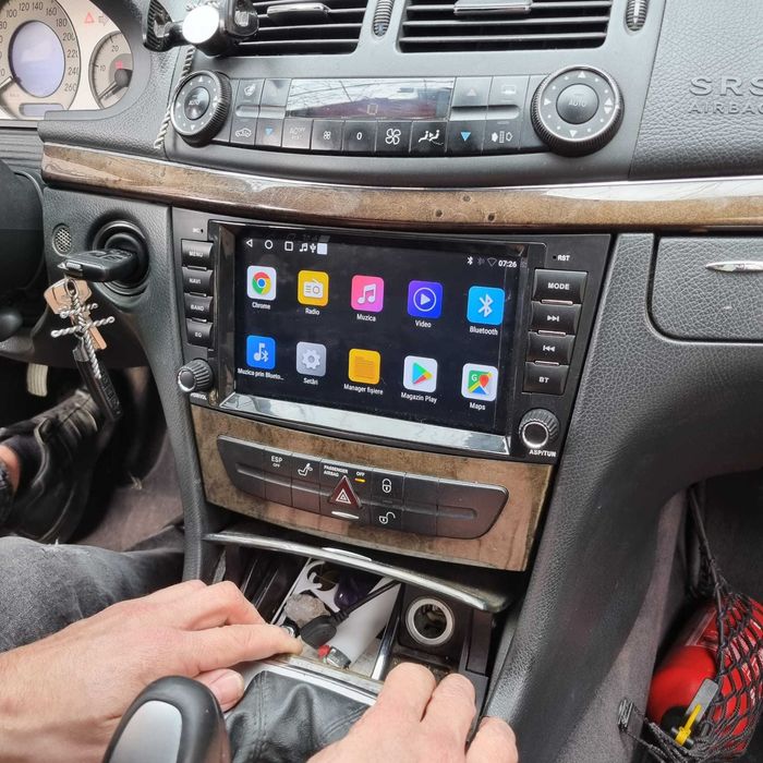 Navigatie Android Carplay Mercedes E class w211 Waze Youtube