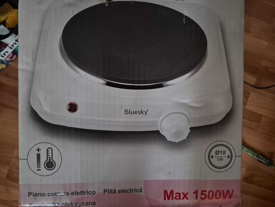 Plită electrică simplă Bluesky, 1500W (un ochi, Ø18 cm)