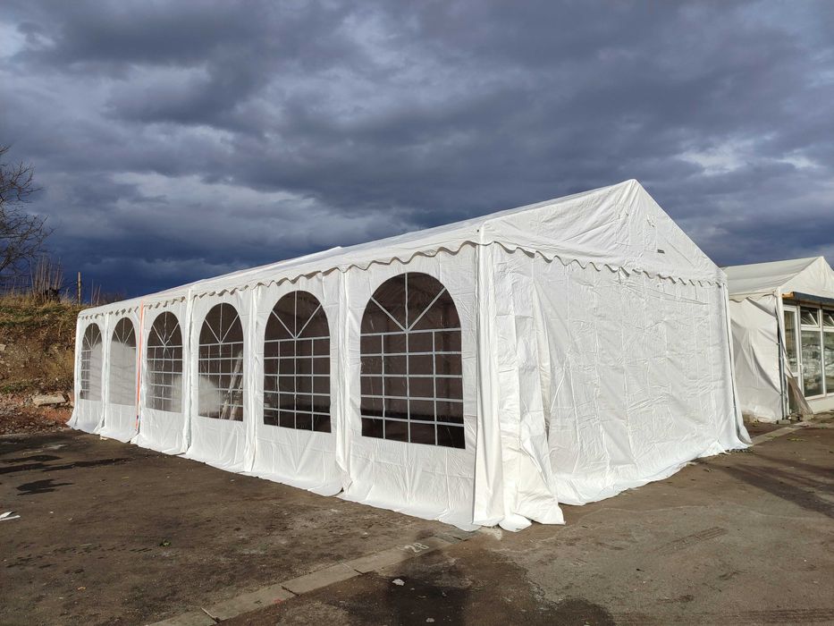 Шатра 5х12 м 2.60 м страници 100% водоустойчив PVC