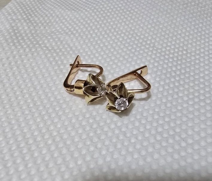 Золотая Серги проба 583