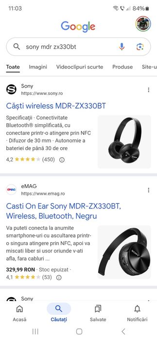 Casti Sony bluetooth sunet impecabil