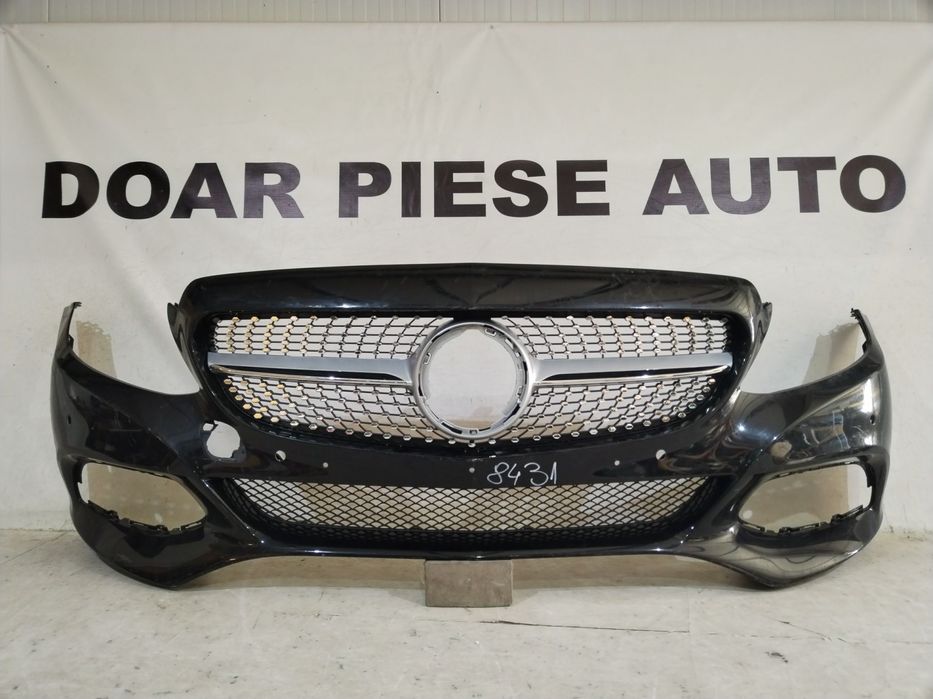 Bara fata Mercedes C-Class, W205, 2014, 2015, 2016, 2017, 2018, cod origine OE A2058800125, cu gauri pentru senzori de parcare (6).