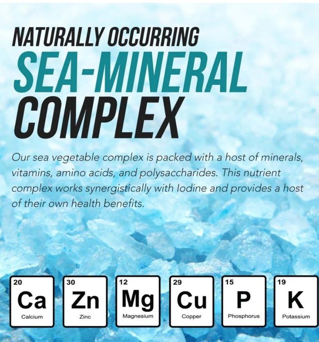 Plant Iodine,yod,sea mineral complex,250 mcg,Sifatli kuchli yod,60 kap