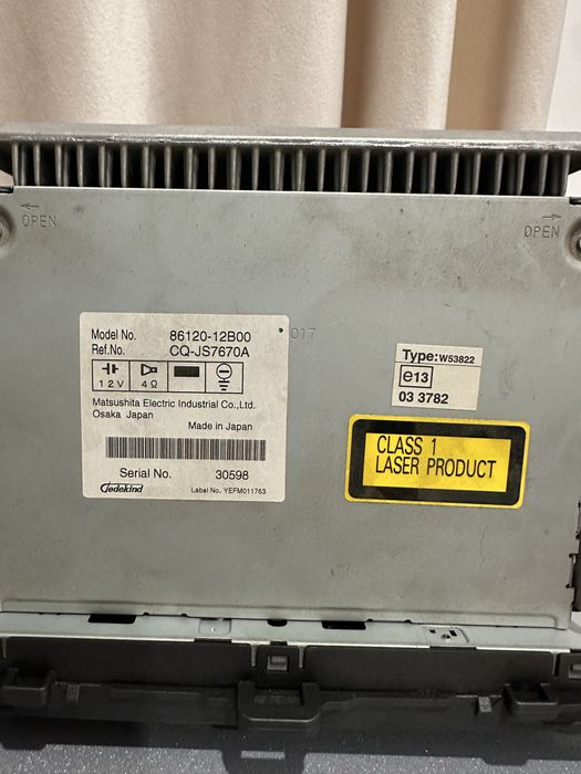 Магнитофон Toyota Corolla 2007