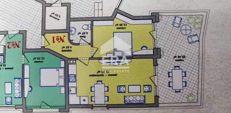 Продава се Двустаен апартамент в Хасково, Център - 89 кв.м за 1211 €/кв.м - Снимка #3