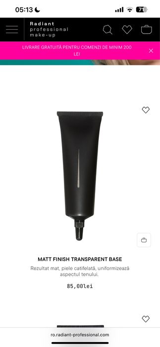 Baza machiaj Radiant matifianta ten gras mixt pentru exces sebum