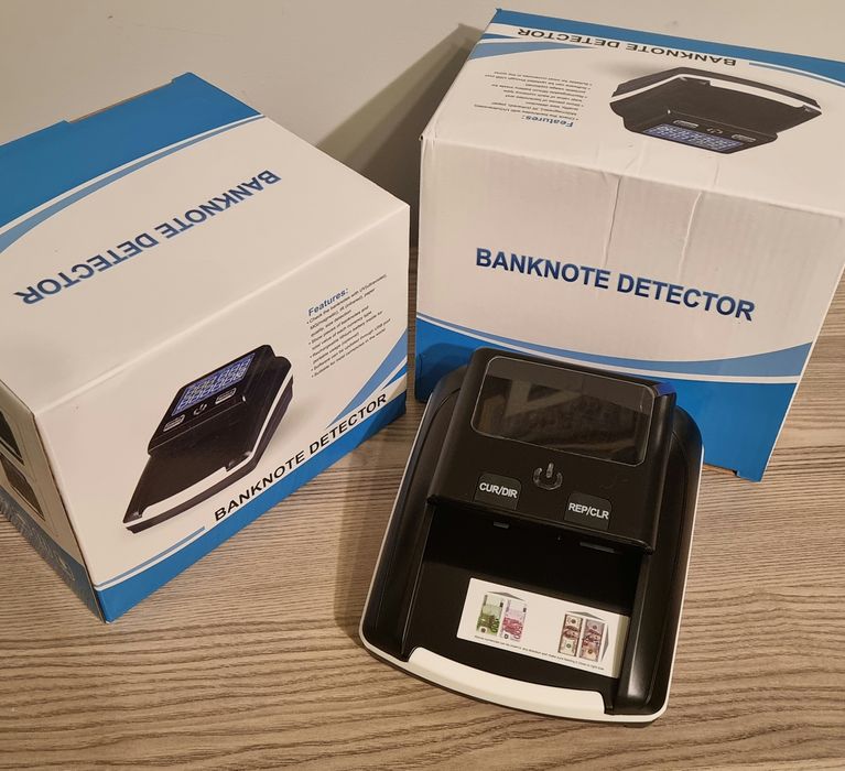 Детектор за фалшиви евро банкноти с батерия банкнотоброячна машина