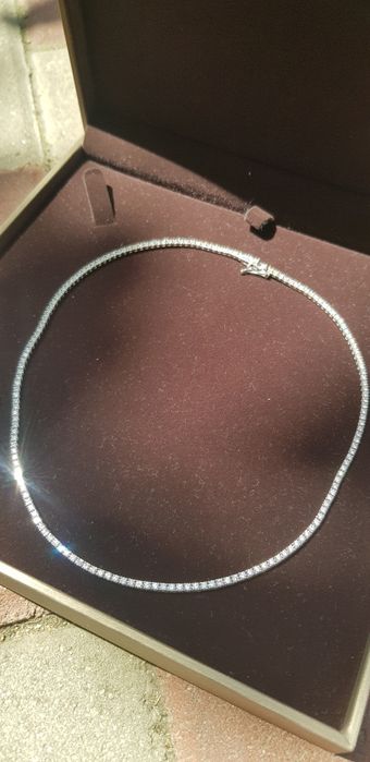 Colier tenis din aur de 18k  cu diamante naturale