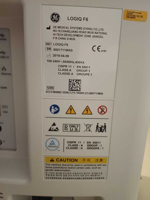 Ecograf stationar GE Logiq F6 cu trei sonde in stare excelenta