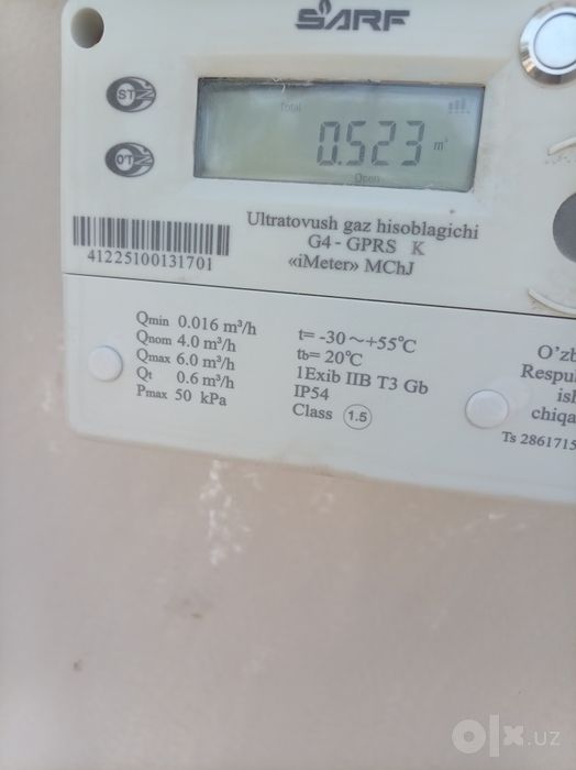 Barcha turdagi gaz, suv, elektr hisoblagichlar sotiladi. Sevis bor