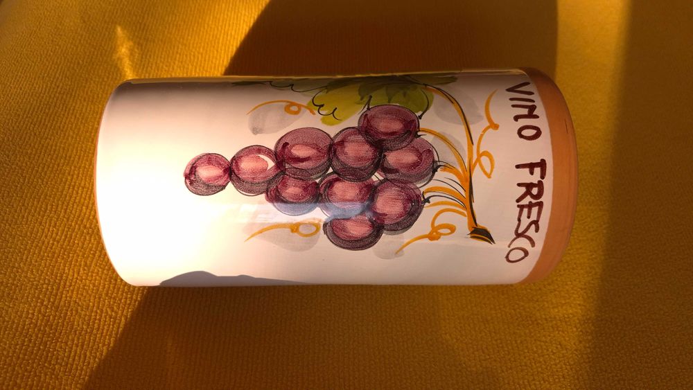 Vaza / Recipient decorativ cu model strugure - VINO FRESCO - NOU