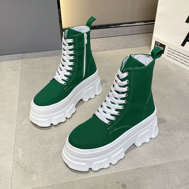 Vand botine verzi cu platforma