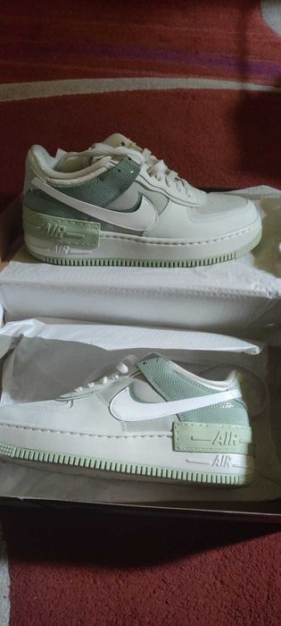 Adidasi Nike Air Force 1 Shadow - Verde/Alb