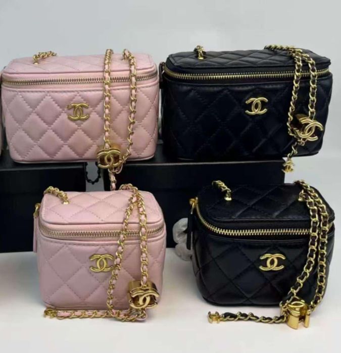 дамска чанта естествена кожа ch*anel*-налична