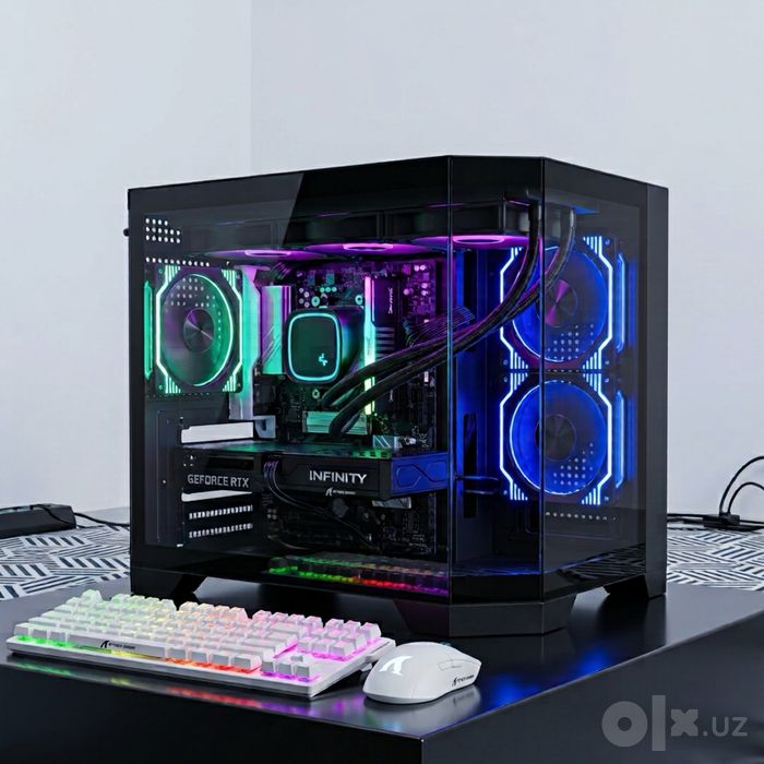 Мощный Игровой ПК для 2K игр (7800X3D / DDR5 / RTX 5060) + Девайсы ATK
