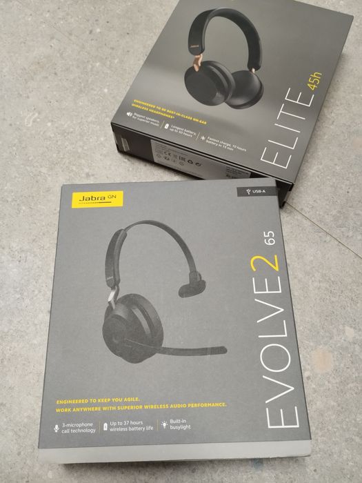Casti Wireless Sigilate, Jabra Evolve 2 65 Mono -  Elite 45H