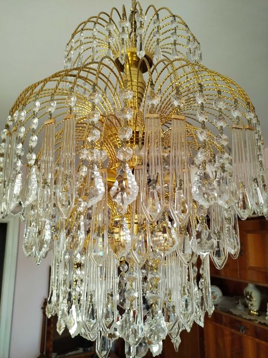 Candelabru vinted cu cristale