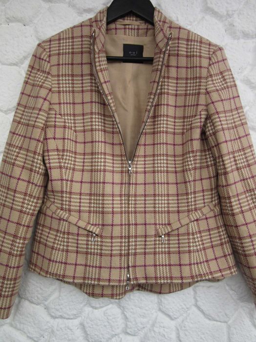 Sacou carouri crem fermoar OUI pantaloni maleta