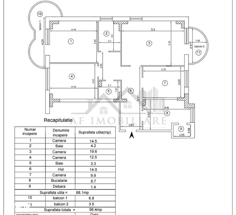 99mp - Etaj intermediar - Apartament 4 camere Nicolina zona Rond Vechi — fotografia 1