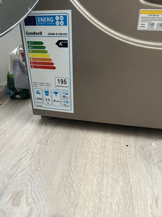 Goodwell 8 kg holati ideal sinsorli ekran