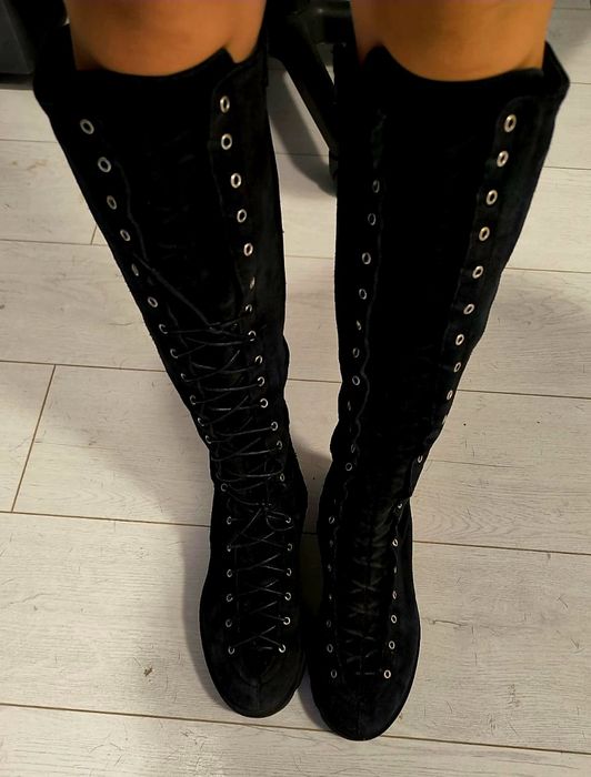 Cizme din piele naturala 100%, pana la genunchi