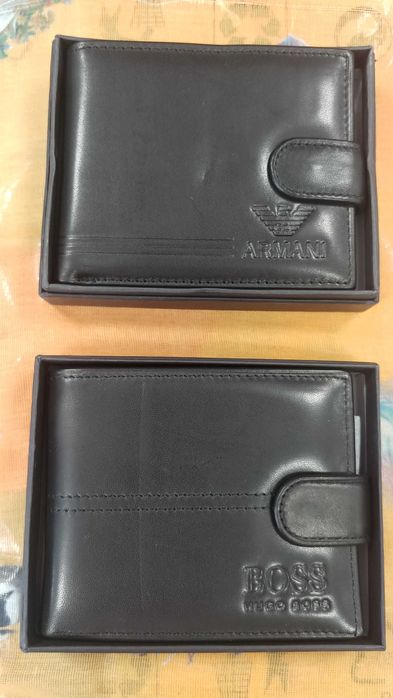 Мъжки елегантни портфейли от естествена кожа